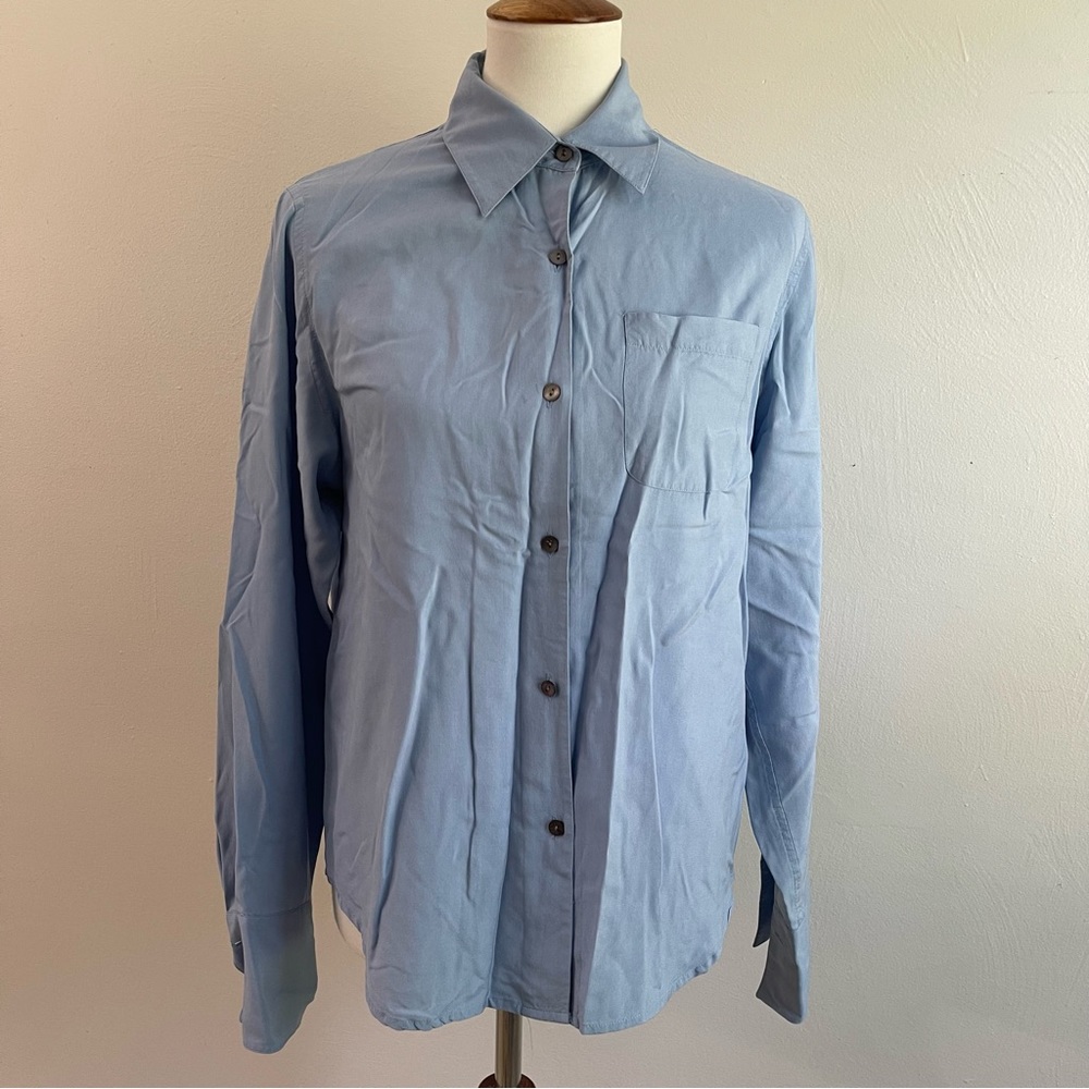 Vintage Silk Button Up Long Sleeve Blouse